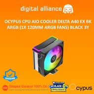 OCYPUS CPU AIO COOLER DELTA A40 EX BK ARGB (1X 120MM ARGB FANS) BLACK 3Y
