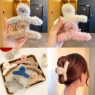 Women Plush Hair Clip Furry Hairpin Fashion Girl Furry Hair Claw Clip Hair Accessories