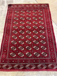 “Exquisite Persian Bukhara Carpet – 100% Wool Pile Hand-Knotted High Knot Density 200x150 cm – Craft