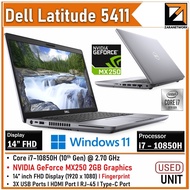 Dell Latitude (1 YEAR WARRANTY T&C) 5411/5310/5410 Core i5/i7(10th/11th/12th GEN)14""inch FHD Win 11