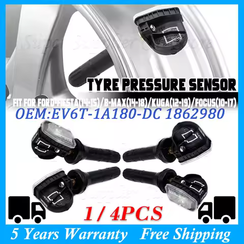 For Ford Fiesta MK6 VI 2014-2025 Ford Focus MK3 III 2010-2018 433MHz Tire Pressure Sensor EV6T-1A180