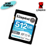 SD Card KINGSTON 512GB Canvas Go Plus SDG3 (170MB/s,) ประกันศูนย์ เช็คสินค้าก่อนสั่งซื้อ