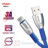 Vivan Type C Data Cable BTK-C/BTK-CS Fast Charging Original 3A usb Type C/Type C Charger Cable-usb C