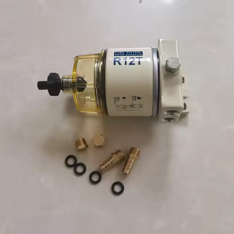 R12T Fuel Filter Water Separator Complete Kit - Marine SPIN-ON R12T Filter Replaces S3240 120AT NPT 