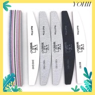 YOHII Nail File, 80/100/150/180/240Grit Double Sided Sandpaper Nail File, Durable Professional Nail 