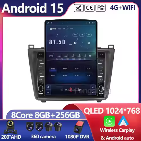 Car Radio Android 15 For Mazda 6 GH 2007 - 2012 Carplay Navigation GPS Stereo Android Auto 4G Wifi M