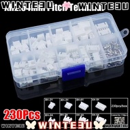 WINTE3U 230Pcs 2.54mm Pitch Terminal, 2p 3p 4p 5pin Housing Kit Pin Connector,  XH2.54 4 Value Male 
