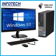 intel core i5 7th gen complete desktop pc set ( 4gb or 8gb Ram , 250gb 500gb hdd or 256gb ssd, w10pro) + 19 inch monitor , Free New keyboard , New mouse , New wifi adapter [ Hp Elite SFF / Dell Sff / Lenovo Sff ] i3 4th 6th