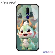 Hontinga เคสสำหรับ OPPO F11โปร F5 F7 F3 F9ค้นหา X2 X5 Pro 5G R11S R15 K1 Pro R7 R17 Plus F1 Plus R9S Plus เคส Reno เคสลายมังกรจีนปีใหม่กระจกเทมเปอร์เคสหลังแข็ง