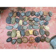 Bonsai stone drilled with holes in the edge and middle of the line, size 10cm to 15cm (used to weigh