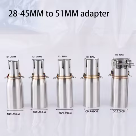 Motorcycle Exhaust Pipe Mid-Section Adapter Available in 28/30/35/40/45 to 51mm Models.