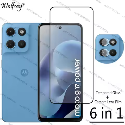 Full Cover Tempered Glass For Motorola Moto G17 Power Screen Protector For Moto G17 Power Camera Gla