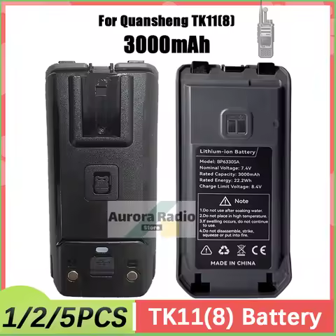 Quansheng TK11 8 Li-ion Battery Original 3000mAh High Capacity Type-C Charge TK11(8) Radio Rechargea
