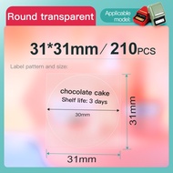 【User-friendly】 Niimbot B21 B1 Label Printer Printing Paper Transparent Clear Name Sticker Waterproo