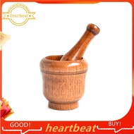 [Hot-Sale] Wooden Mortar and Pestle Set,Mortar and Pestle Wood Wooden Mortar Pestle Grinding Bowl Set Garlic Crush Pot Kitchen Tool Durable Easy Install