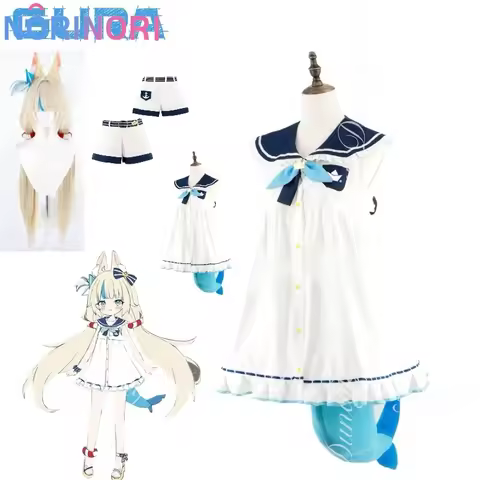 Hololive Vtuber Virtual Anchor Gawr Gura Cosplay Costume Sameko Saba Cosplay Descendants Of Atlantis