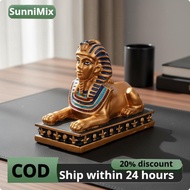 Luxury Design Pharaoh Sphinx Figurine Tabletop Display Egyptian Sphinx Statue Detailed Craftsmanship