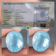natural aquamarine beryl