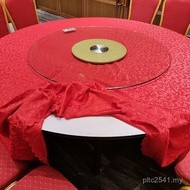 Round Countertop Hotel Desktop Panel Soft Cloth Banquet Hall Table Hotel Advertising Large Turntable