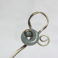 古風線繞/青白玉髮簪/原創手作