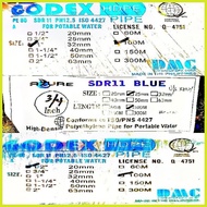 ∝ ⎯ ▥ HDPE PE Hose Blue 1/2" 3/4", 1" 100M  80M 300M Polyethylene Pipe for Portable Water "PER ROLl