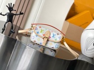 💟LV x TM Nano Diane白三彩包 M14194 村上隆聯名款 斜孭袋 斜揹包 斜咩 單肩 手提袋 Louis Vuitton Crossbody bag, Shoulder bag 免運