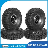 4Pcs 60mm 1.0In Metal Beadlock Wheel Tire Set for 1/18 1/24 RC Crawler Car TRX4M SCX24 AX24 FCX24 Up