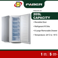 Faber Freezer (125L / 205L) Transparent Drawers Upright Freezer FREEZOR 125 / FREEZOR 205