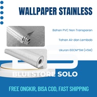 Stainless Steel Kitchen Wall Wallpaper Aluminum Foil Anti-Oil Waterproof Aluminum Foil Kitchen Wallp