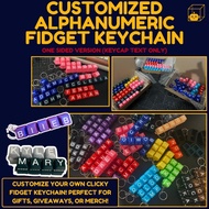 PixelBlock3D Customized Personalized Alphanumeric Custom Fidget Keys Keyboard Keychain Clicker