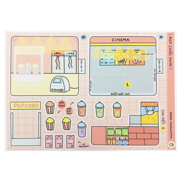 Bộ Tranh Tương Tác Cô Tiên Xanh - Rạp Chiếu Phim