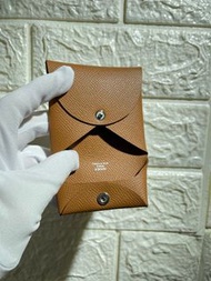Hermes 銀包 金棕色