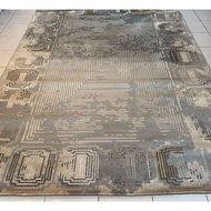 10mm Abstract Blank Grey Ash Rug UK. 210x310cm 8.68kg