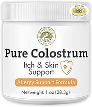 Wholistic Pet Organics: Bovine Colostrum for Dogs and Cats - 1 oz - Organic Dog Immune Support Suppl