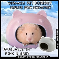 Ceramic Pet Hideout House for Hamster Hedgehog Small Pets Animal Cute Cooling Shelter Rumah Seramik 