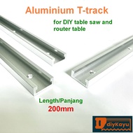 200mm T-track T-slot Miter Track for DIY Table Saw or Router Table Woodworking