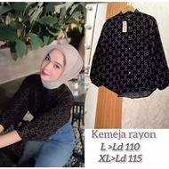KEMEJA NABILA Blouse, a Modern Women's Top, Premium Rayon | Oversized Rayon Blouse with Women's Shir