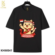 KAUNIX ADULT T-shirt (KHM041) August 2025 Indonesian Independence Day 3D T-shirt Screen Printed T-sh