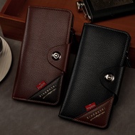 Men Wallet Men's Wallet Short Pebby Pattern Long Fashion Men's Style Bill Holder Multi-card Slot Mag