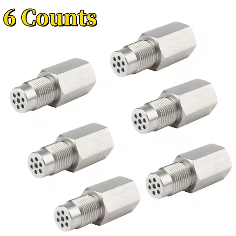 6PCS Sensor Spacer Adapter Check Engine Light CEL mini catalyst O2 Sensor Spacer Adapter M18X1.5