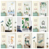 北欧风门帘Comes with an Expandable Rod - Nordic Style Door Curtain with Pure Cotton Texture - Multiple Options in Stock - Hanging Cloth Tapestries - Suitable for Bedroom, Bathroom, Half-Curtain, Door Curtain, Window Curtain, Bathroom Door Curtain