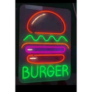 Plug & Play Neon Sign - Burger Stall Sign