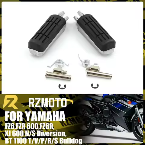 Front Foot Rests Pedal Bracket Assembly Kit For YAMAHA FZR600 XJ600 YZF600 TDM900 XJ900S Motorcycle 