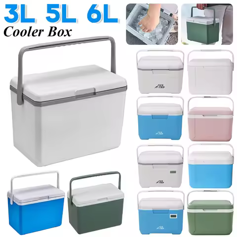 3L Camping Cooler Box Large Capacity Car Refrigerator Heat Preservation Camping Fridge Ice Cooler St