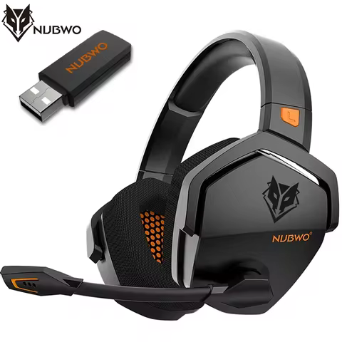 NUBWO G06 Dual Wireless Gaming Headphones 2.4GHz Bluetooth 5.3 Headsets Gamer with Microphone for PS