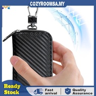 Car RFID Signal Blocking Pouch with Zipper Key Fob Protector Key Fob Cage for Car Key Fob