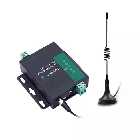 USR-G771-E 4G LTE CAT 1 Cellular GSM Modem RS232 RS485 Serial Port Support TCP/UDP SMS Transmission
