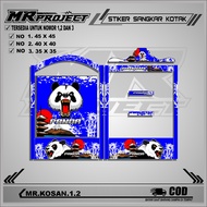Stiker Decal Sangkar Kotak-Sticker Ebot Kosan Sangkar motif Panda