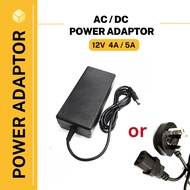 AC DC Power Adapter 12V 4A / 5A Power Supply Adapter for Monitor / TV / Soundbar (Power Cord / Adapt