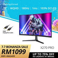 [PRE-ORDER]PRISM+ X270 PRO 27 180Hz 1ms 1500R Curved WQHD Adaptive Sync Ready Gaming Monitor [2560 x